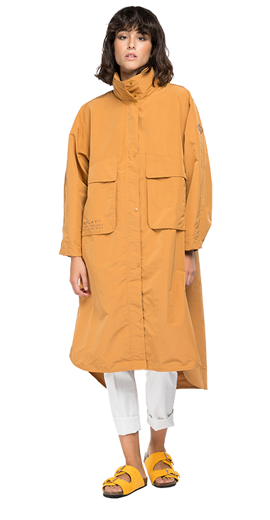 ライトファインポリナイロンシンセティックコンポーネントロングジャケット 詳細画像